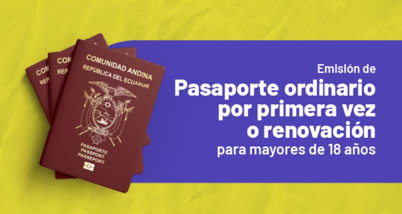 Pasaporte Electrónico mayores de 18 años