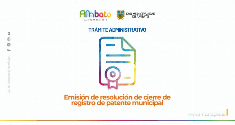 Cierre de registro de patente