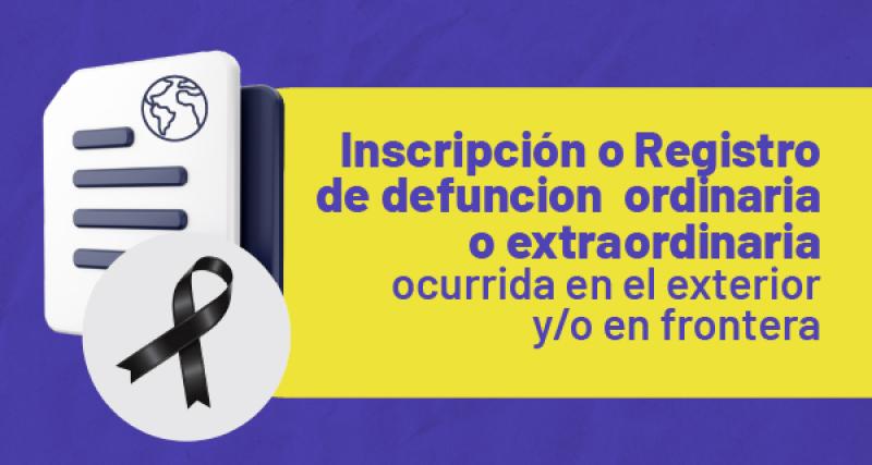 Registro de defunción ocurrido en el exterior