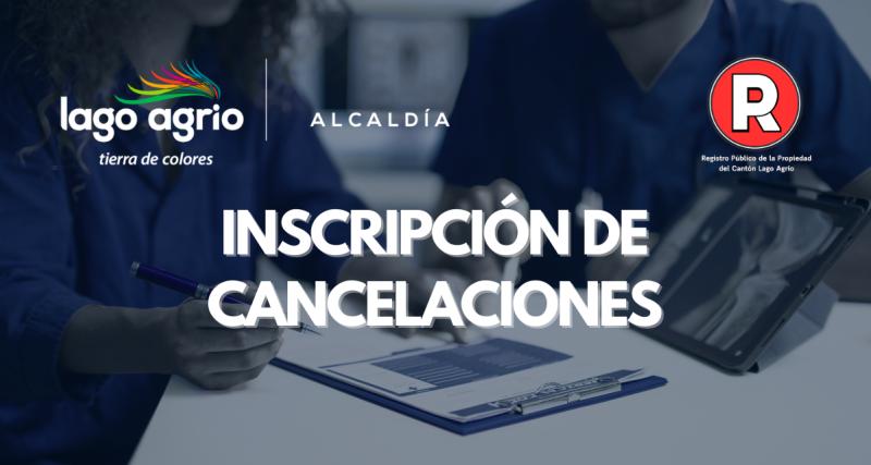 INSCRIPCIÓN DE CANCELACIONES