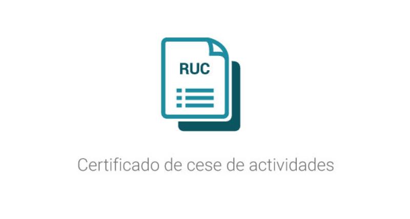 Certificado de cese de actividades