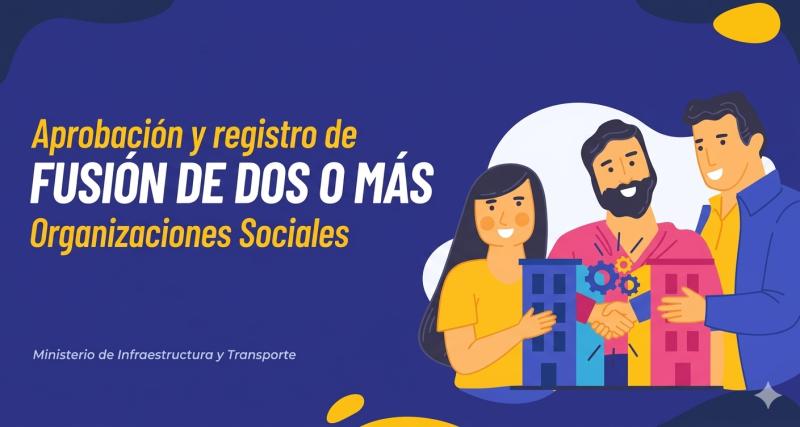 Aprobación y registro de fusión de dos o más organizaciones sociales
