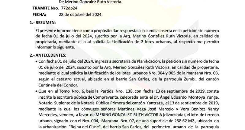 UNIFICACCION DE ÁREAS O SUPERFICIES DE BIENES INMUEBLES URBANOS Y RURALES.