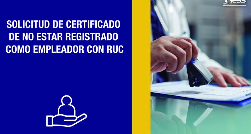Certificado de no estar registrado como empleador con RUC