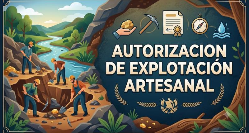 Ilustración que representa el proceso para obtener la Autorización de Explotación Artesanal de Materiales Áridos y Pétreos otorgada por el Gobierno Autónomo Descentralizado Municipal del Cantón Naranjal.