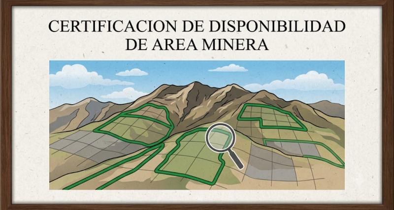 Imagen representativa del trámite de emisión del Certificado de Disponibilidad de Área Libre para actividades mineras de áridos y pétreos.