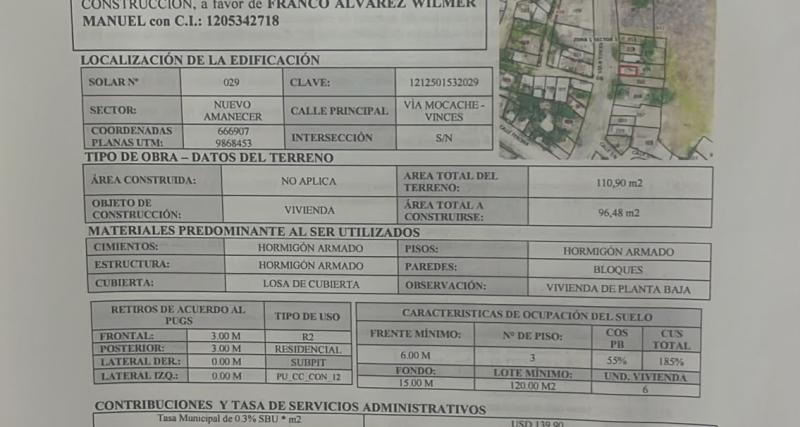 PERMISO DE CONSTRUCCION