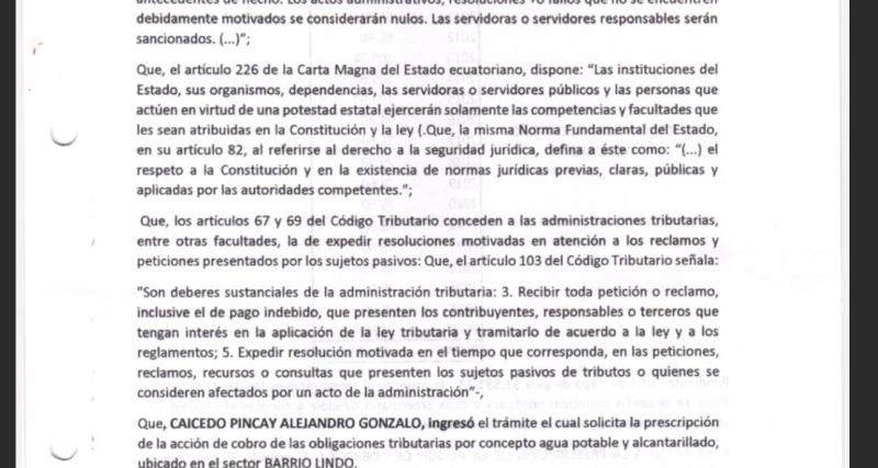 RESOLUCION DE PRESCRIPCION