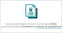 Inscripción del Registro Único de Contribuyente (RUC) para persona natural (contadores en relación de dependencia)