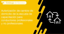 El usuario requirente puede solicitar en la ANT la autorización de cambio de domicilio de la escuela de capacitación para conductores profesionales y no profesionales