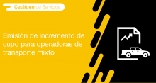 El usuario requirente puede solicitar en la ANT la emisión de incremento de cupo para operadoras de transporte mixto