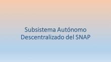 Subsistema Autónomo Descentralizado del SNAP