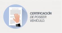 Certificado de poseer vehículo
