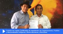 Emisión de copias certificadas de expedientes de organizaciones, pueblos y nacionalidades indígenas, afroecuatorianas y montubias