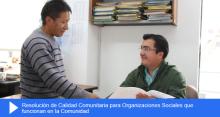 Resolución de Calidad Comunitaria para Organizaciones Sociales que funcionan en la Comunidad