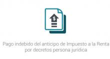 Pago indebido del anticipo de Impuesto a la Renta por decretos persona jurídica
