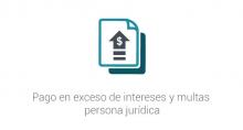 Pago en exceso de intereses y multas persona jurídica