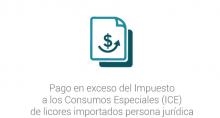 Pago en exceso del Impuesto a los Consumos Especiales (ICE) de licores importados persona jurídica