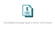 Facilidades de pago igual o menor a 24 meses