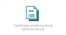 Certificado de residencia fiscal persona natural