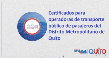 Certificado de registro de transporte público