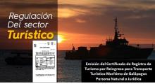 Emisión del Certificado de Registro de Turismo por Reingreso para Transporte Turístico Marítimo de Galápagos Persona Natural o Jurídica