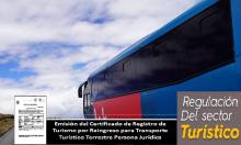 Emisión del Certificado de Registro de Turismo por Reingreso para Transporte Turístico Terrestre Persona Jurídica