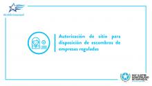 Autorización de sitio para disposición de escombros de empresas reguladas
