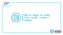Baja de registro de muelle, muro, parrilla, varadero o cabotaje