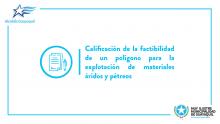 Calificación de la factibilidad de un polígono para la explotación de materiales áridos y pétreos