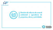 Emisión de informe de control ambiental a operadores de proyectos, obras y actividades