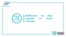 Modificación de datos especiales en cuenta municipal