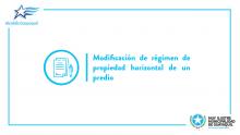 Modificación de régimen de propiedad horizontal de un predio