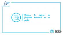Registro de régimen de propiedad horizontal en un predio