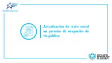 Actualización de razón social en permiso de ocupación de vía pública