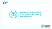 Autorización de ocupación de la vía pública con mesas y sillas para locales