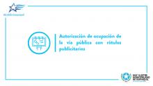 Autorización de ocupación de la vía pública con rótulos publicitarios