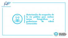 Autorización de ocupación de la vía pública para realizar tomas fotográficas y grabaciones de videos comerciales