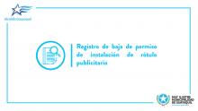 Registro de baja de permiso de instalación de rótulo publicitario