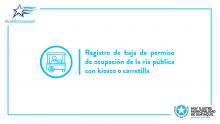 Registro de baja de permiso de ocupación de la vía pública con kiosco o carretilla