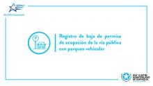 Registro de baja de permiso de ocupación de la vía pública con parqueo vehicular