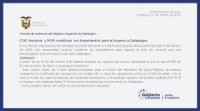Lineamientos para ingreso a Galápagos aplica desde el 11 de febrero de 2022