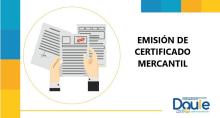 EMISIÓN DE CERTIFICADO MERCANTIL