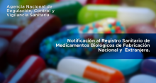 Notificación al Registro Sanitario de Medicamentos Biológicos 