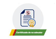 Certificado de no adeudar