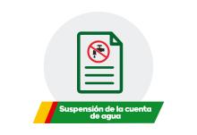 Suspensión de agua potable