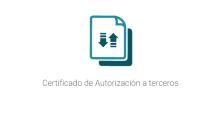 Certificado de Autorización a terceros