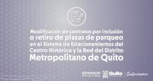 Modificación de contratos por retiro o inclusión de plazas de parqueo