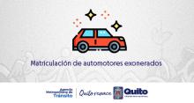 Matriculación de automotores exonerados