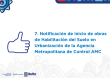 Notificación de inicio de obras de Habilitación del Suelo en Urbanización de la Agencia Metropolitana de Control AMC.